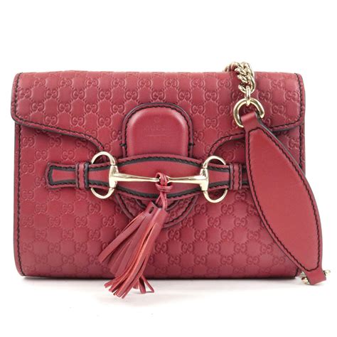 gucci 449636 emily small microguccissima leather shoulder bag red|GUCCI Emily Small Microguccissima Leather Shoulder .